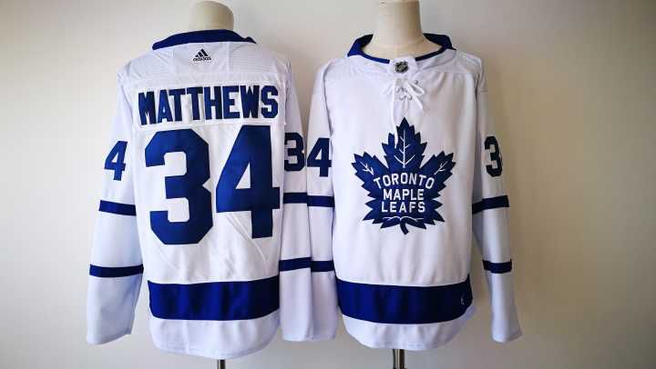 Men Toronto Maple Leafs 34 Auston Matthews White Adidas Hockey Stitched NHL Jerseys